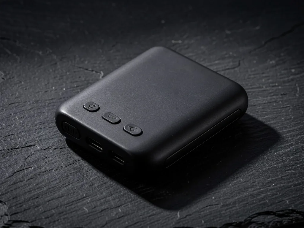 Billetera de hardware sobre superficie oscura