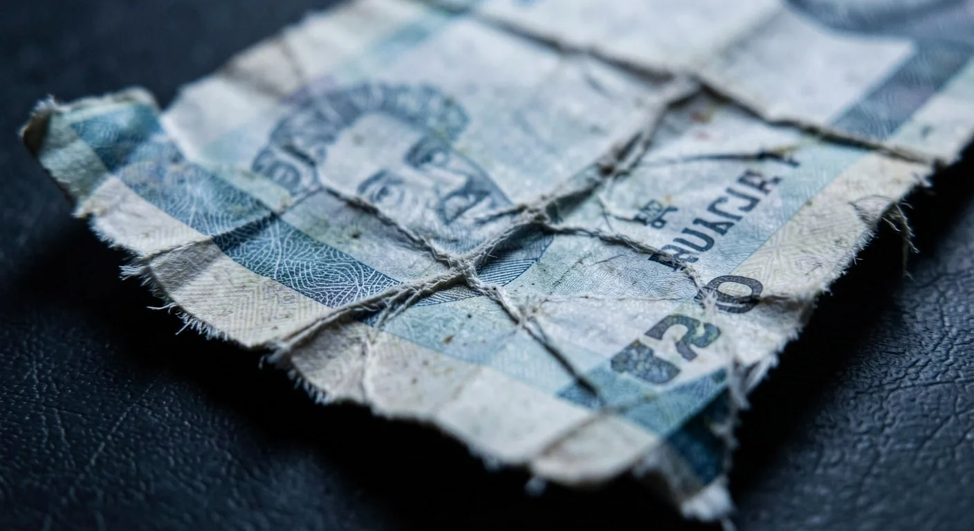 Textura de billete desgastado