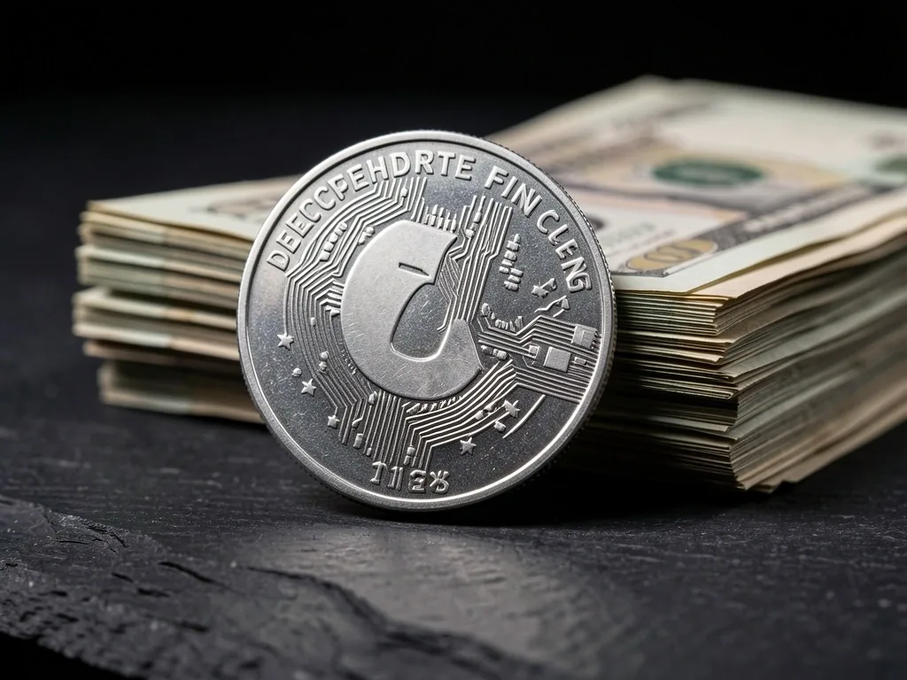 Monedas de inversión de oro y plata junto a billetes