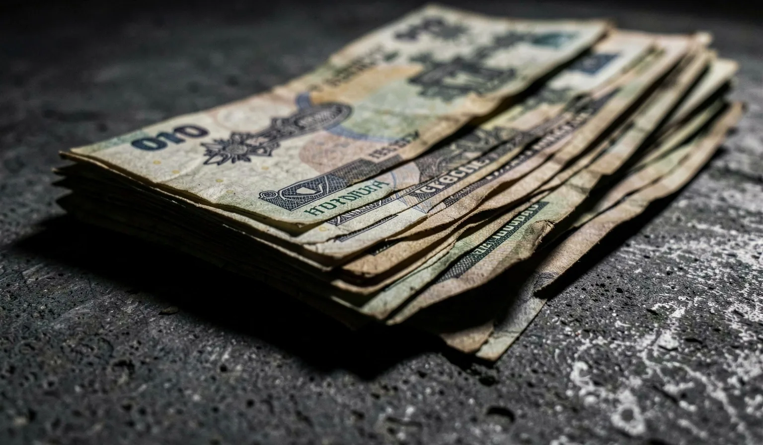 Texturas de billetes a primer plano