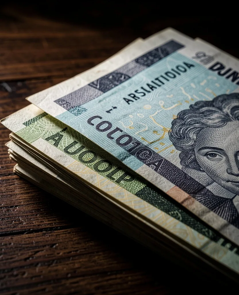 Billete argentino en primer plano
