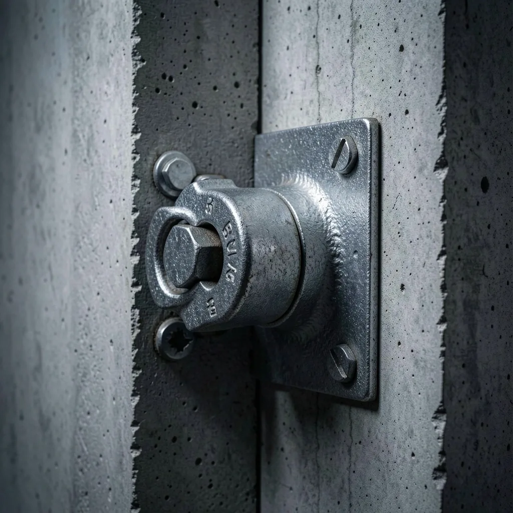 Mecanismo de candado sobre concreto